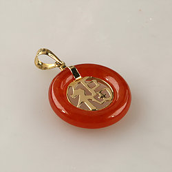 gold-Circle-Good-Luck-red-jade-pendant
