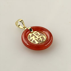 small-gold-Circle-Good-Luck-red-jade-pendant