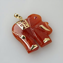 14k-gold-ruby-EYE-Elephant-red-jade-pendant