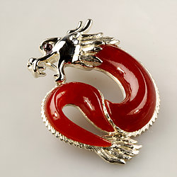 silver-Dragon-ruby-Crab-red-jade-pendant