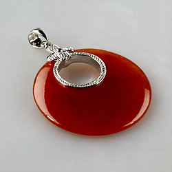 silver-stone-disc-red-jade-pendant