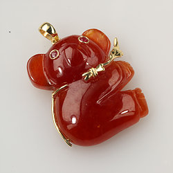 14k-gold-ruby-Koala-Bear-red-jade-pendant