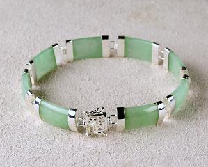 Sterling Silver Jade Bracelet