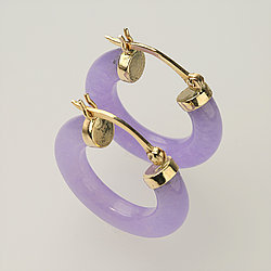 Jade Earring: Lavender Jade Earring - Jade Shop