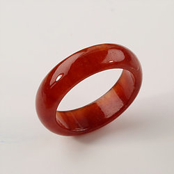 Jade Ring: Red Jade Ring Band - Jade Shop